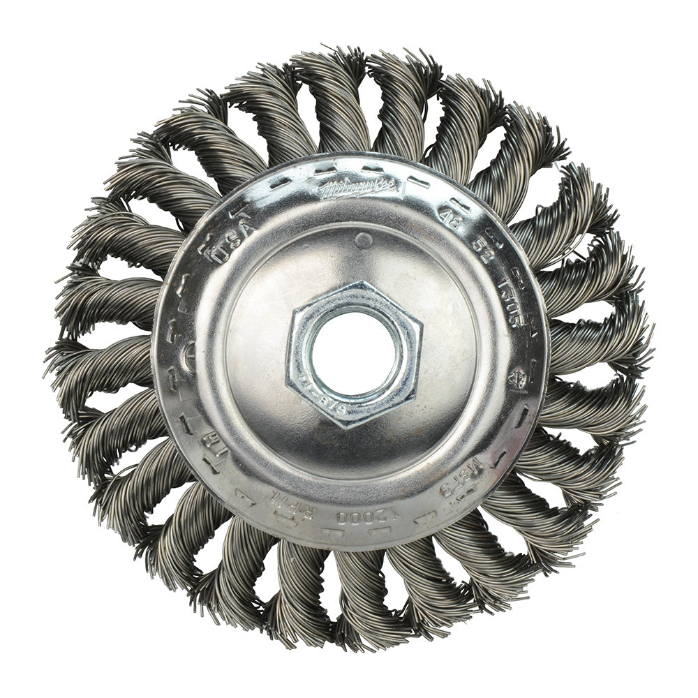 Milwaukee Electric 4"X 5/8"Bevel Crimped Brush Cs - MLW-48-52-1325 | MFVCanada.com