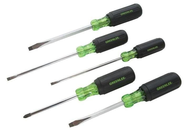 Greenlee Screwdriver Set, 5 Pc (Popen) -GRE-0153-01C | GarageAndFab.com