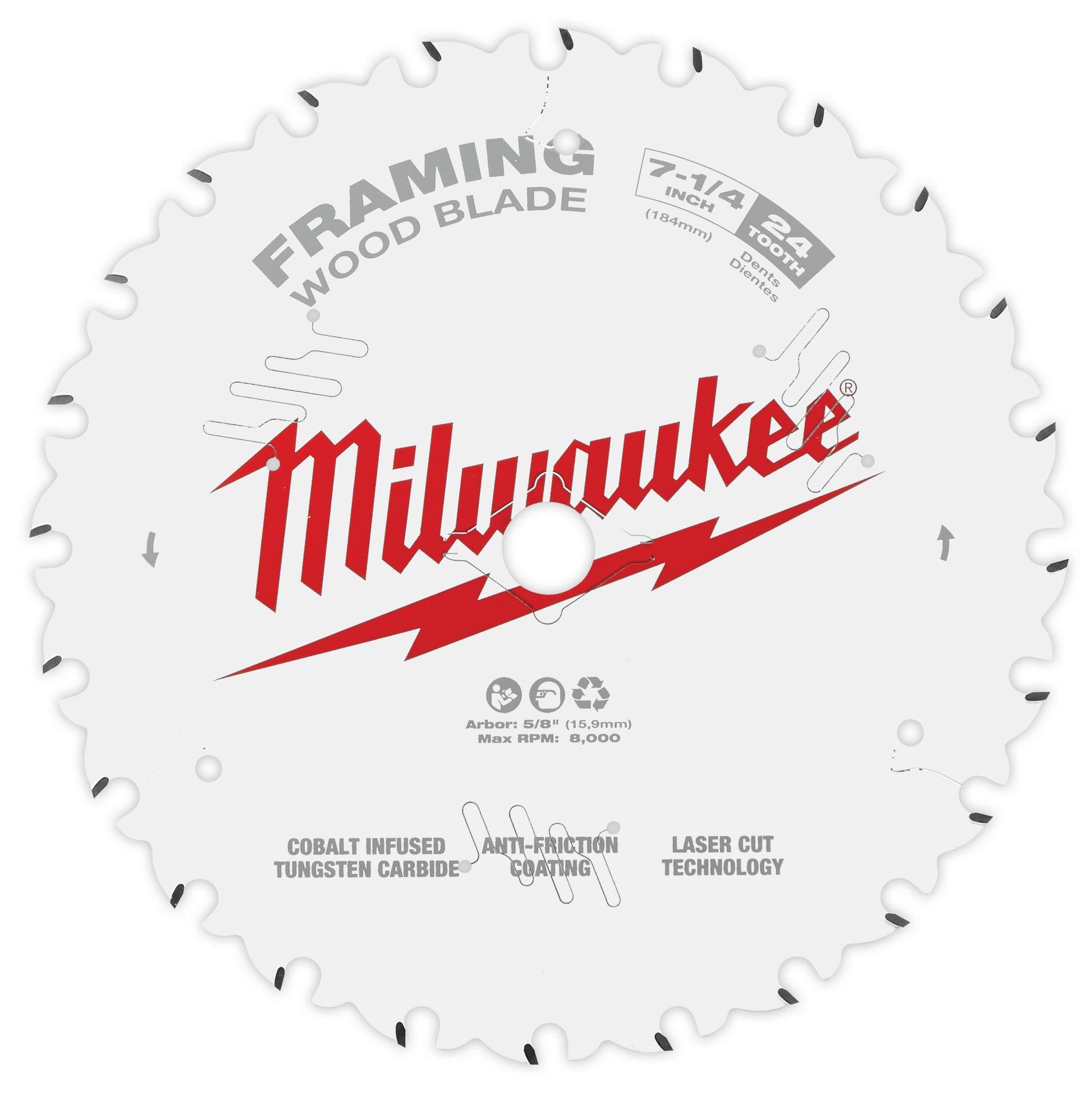 Milwaukee Electric 7-1/4" 24T Bas Framer Bulk 10 - MLW-48-41-0710 | MFVCanada.com