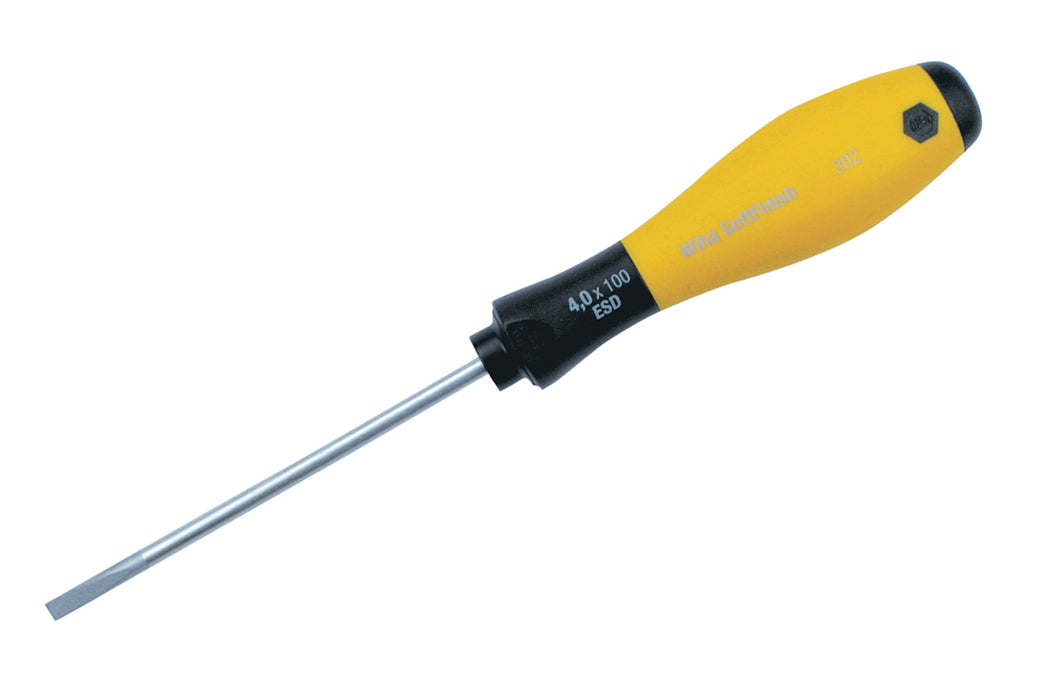 WIHA TOOLS Softfinish Esd Slotted Screwdriver 2.5Mm X 75Mm - WIH-30240 | GarageAndFab.com