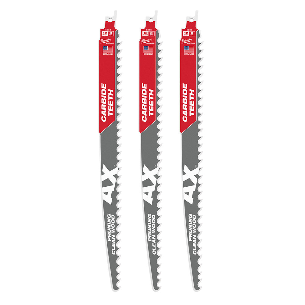 Milwaukee Electric 12In C-Pruning Sawzall Bl 3Pk - MLW-48-00-5333 | MFVCanada.com