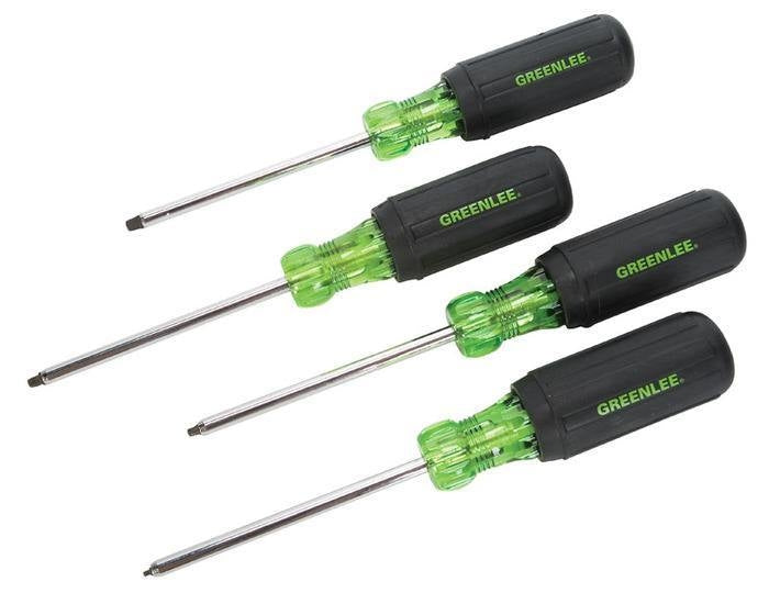 Greenlee Driver Set, Square Tip 4Pc -GRE-0353-01C | GarageAndFab.com
