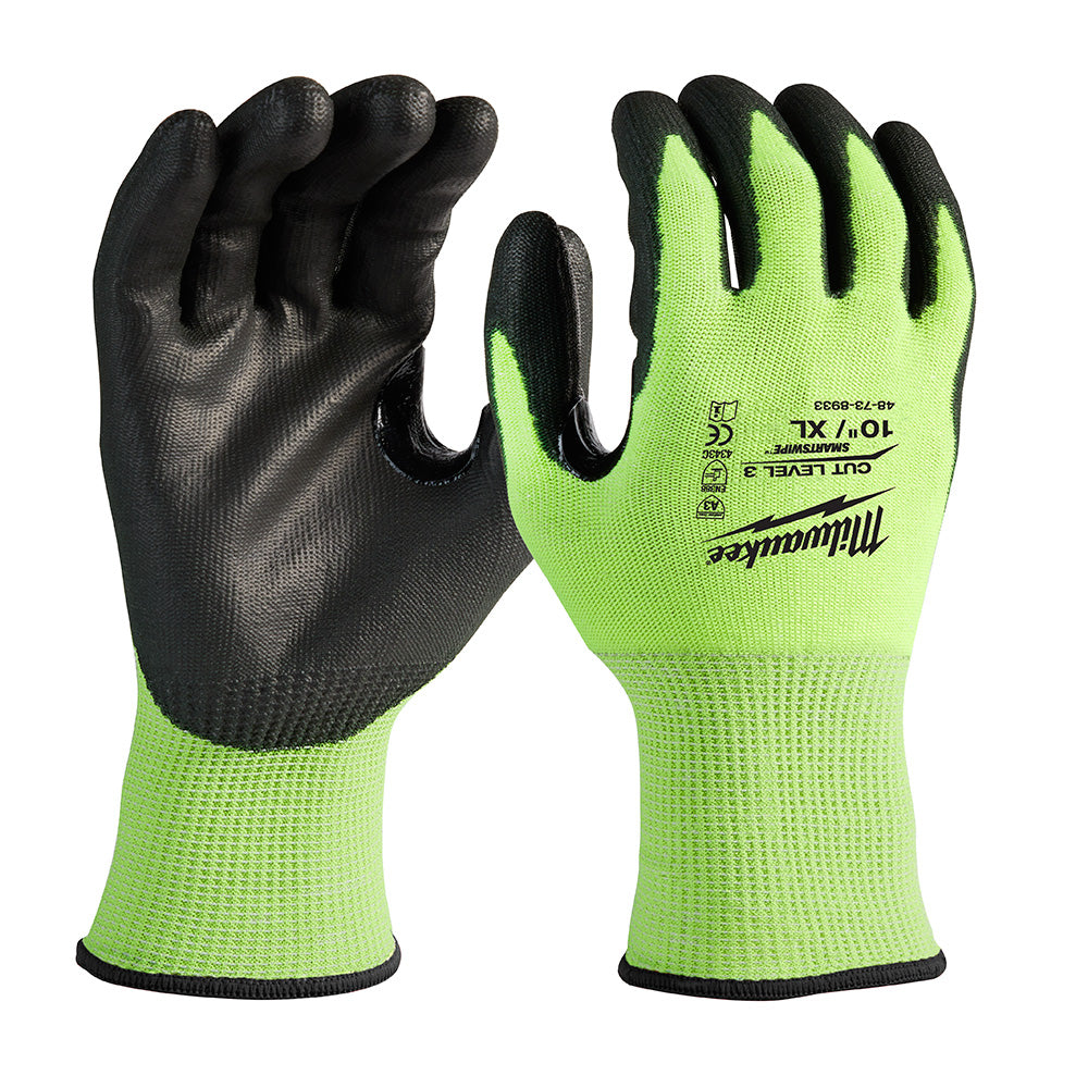 Milwaukee Electric (6) Cut 3 High Vis Gloves - Xl - MLW-48-73-8933 | MFVCanada.com