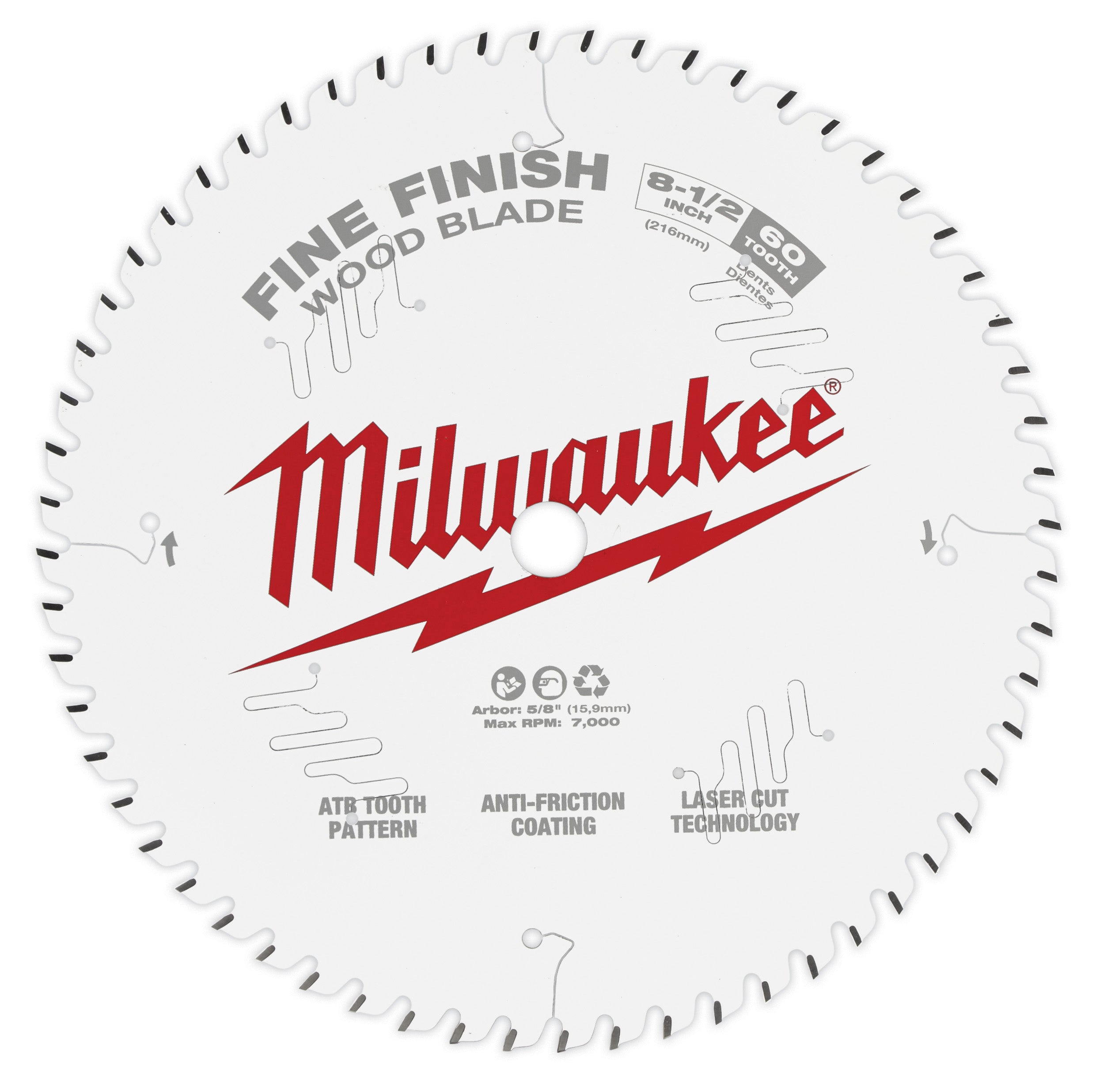 Milwaukee Electric (3) 8-1/2" 60T Fine Finish Bl - MLW-48-40-0826 | MFVCanada.com