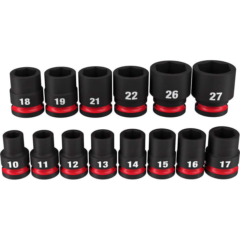 Milwaukee Electric 14-Pc 1/2" Drive, 6 Pt. Metric Standard Impact Socket Set, 10Mm  27Mm - MLW-49-66-7013 | MFVCanada.com