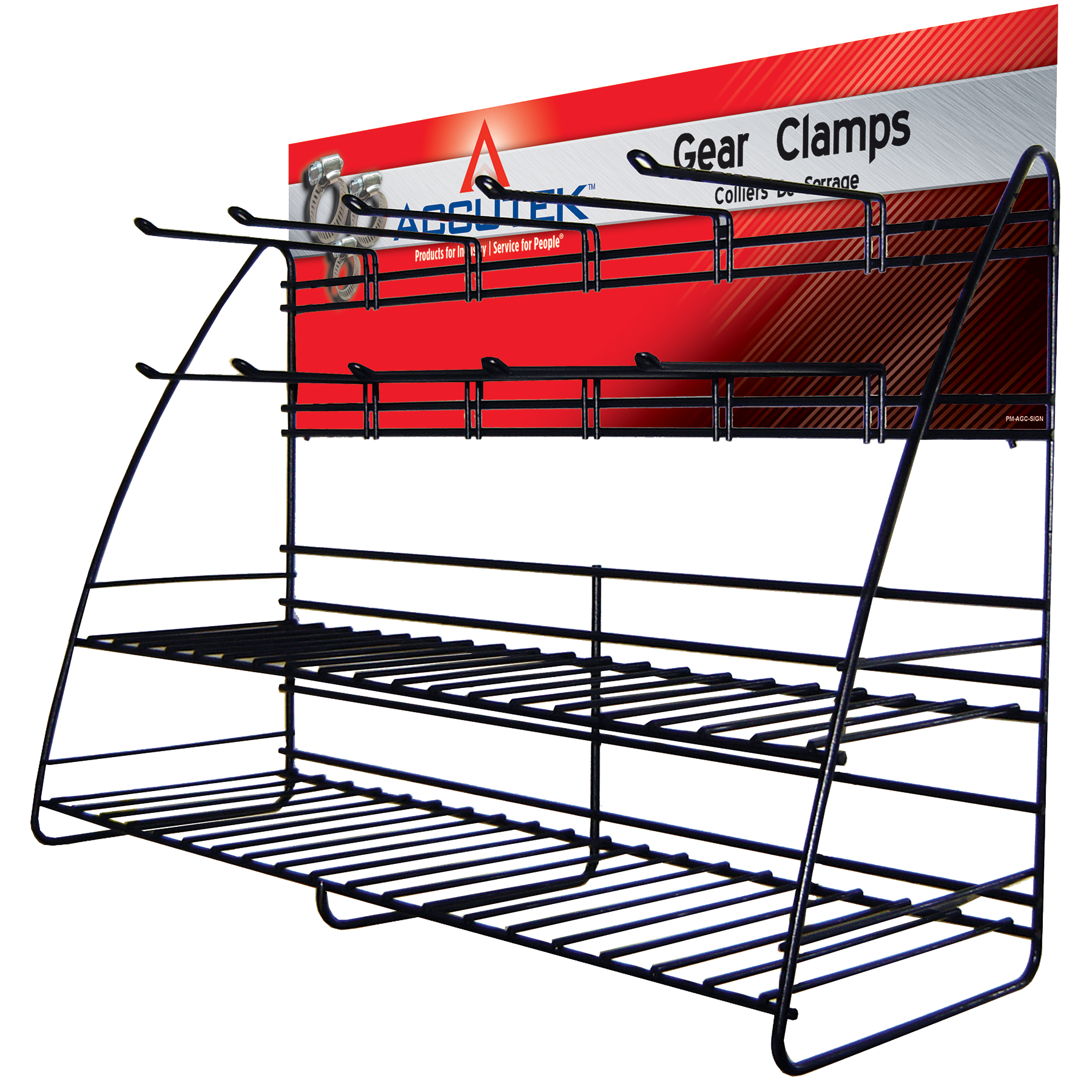 Fairview 10 Gear Clamp Display Rack w/sign Item #: FVF-HCR-10-RACK | GarageAndFab.com