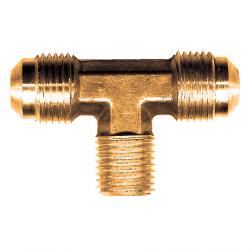 Fairview Brass Tee;5/8M.SAEx1/2MPT Item #: FVF-45-10D | GarageAndFab.com