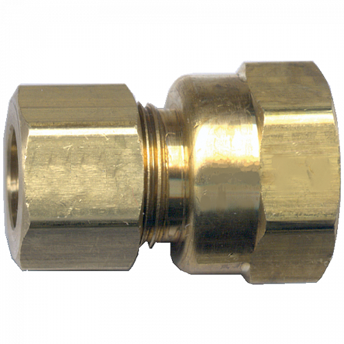 Fairview Comp Adptr; 3/8 Poly Tubex1/4 FPT Item #: FVF-466-6B | GarageAndFab.com
