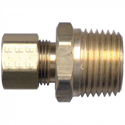 Fairview Comp Adptr; 1/4 Poly Tubex1/4 MPT Item #: FVF-468-4B | GarageAndFab.com