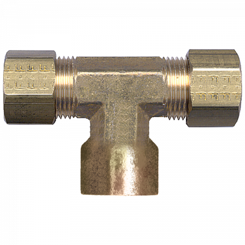 Fairview Comp Tee;3/8 Poly Tubex1/4 FPT Item #: FVF-478-6B | GarageAndFab.com