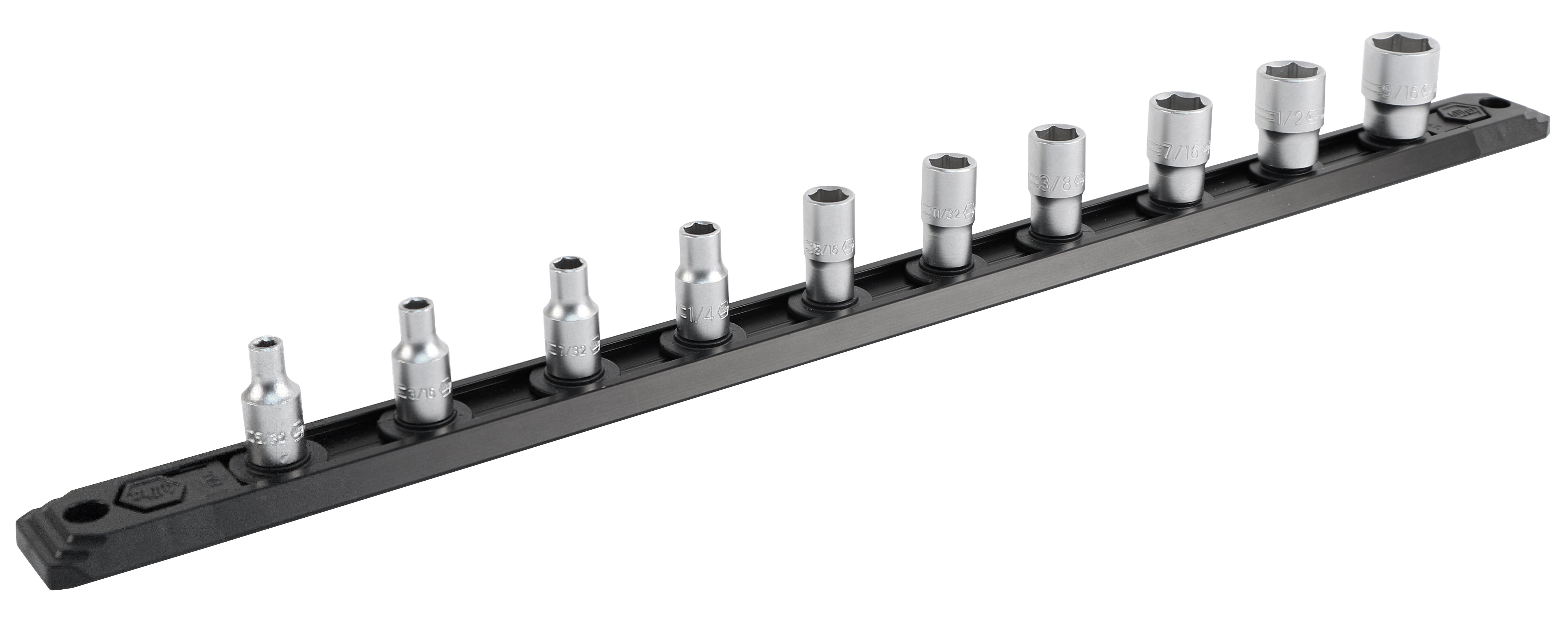 WIHA TOOLS 14 Piece Professional Series Socket And Ratchet Set With 3 And 6 Inch Extension Ension Bars- Sae - WIH-33390 | GarageAndFab.com