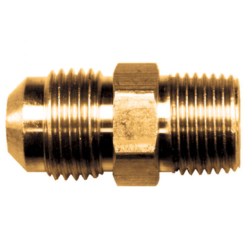Fairview Connector;1/2 Flarex1/2 MPT;Lead Free Brass Item #: FVF-LF-48-8D | GarageAndFab.com
