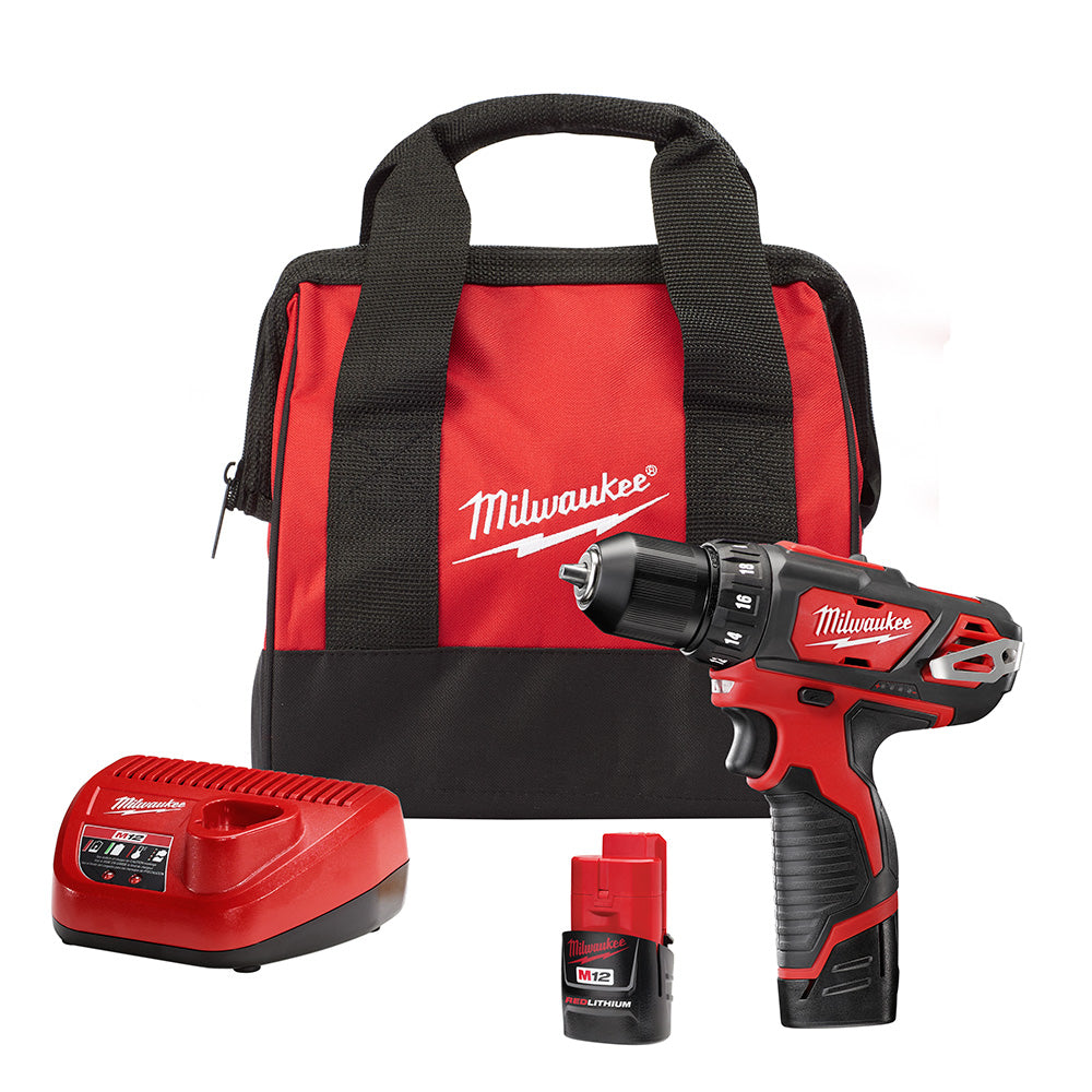 Milwaukee Electric M12 3/8 Drill Driver Kit - MLW-2407-22 | MFVCanada.com