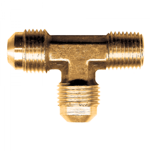 Fairview Brass Tee;5/8M.SAEx 1/2MPTx 5/8M.SAE Item #: FVF-51-10D | GarageAndFab.com