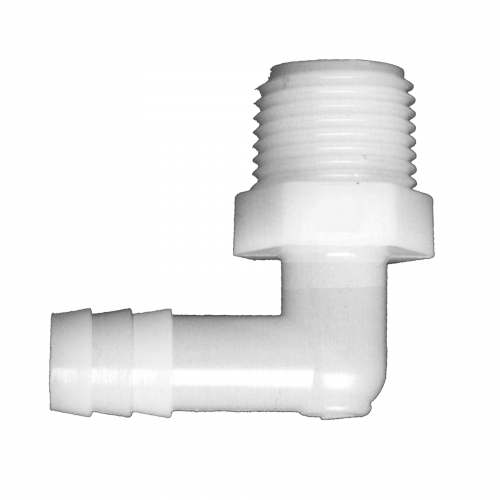 Fairview Nylon Barb 90Elb;1/2 x1/2 MPT Item #: FVF-539-8D | GarageAndFab.com