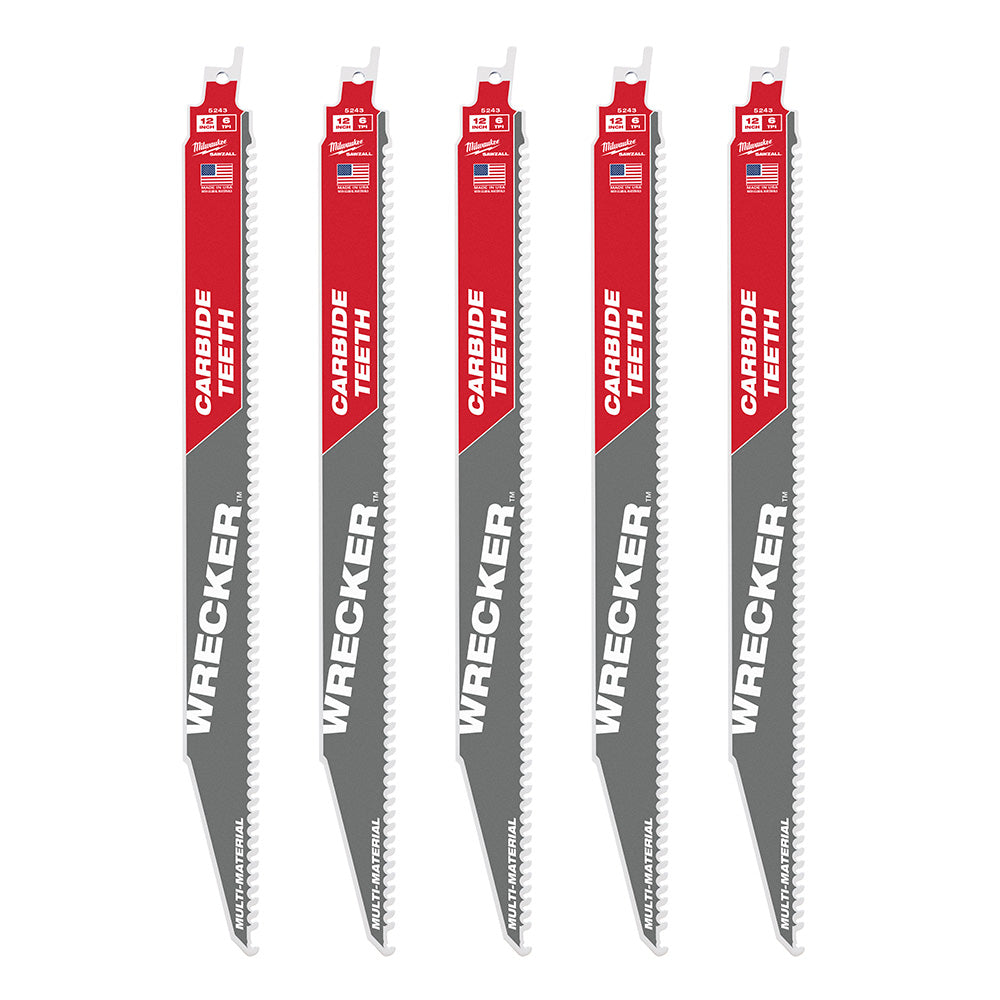 Milwaukee Electric 12" Ct Wrenchecker Sawzall Blade 5Pk - MLW-48-00-5543 | MFVCanada.com