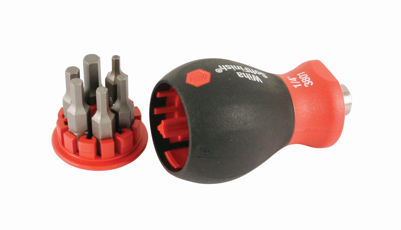 WIHA TOOLS 7 Piece Softfinish Stubby Bit Holder Set - Inch - 38058 - WIH-38058 | GarageAndFab.com