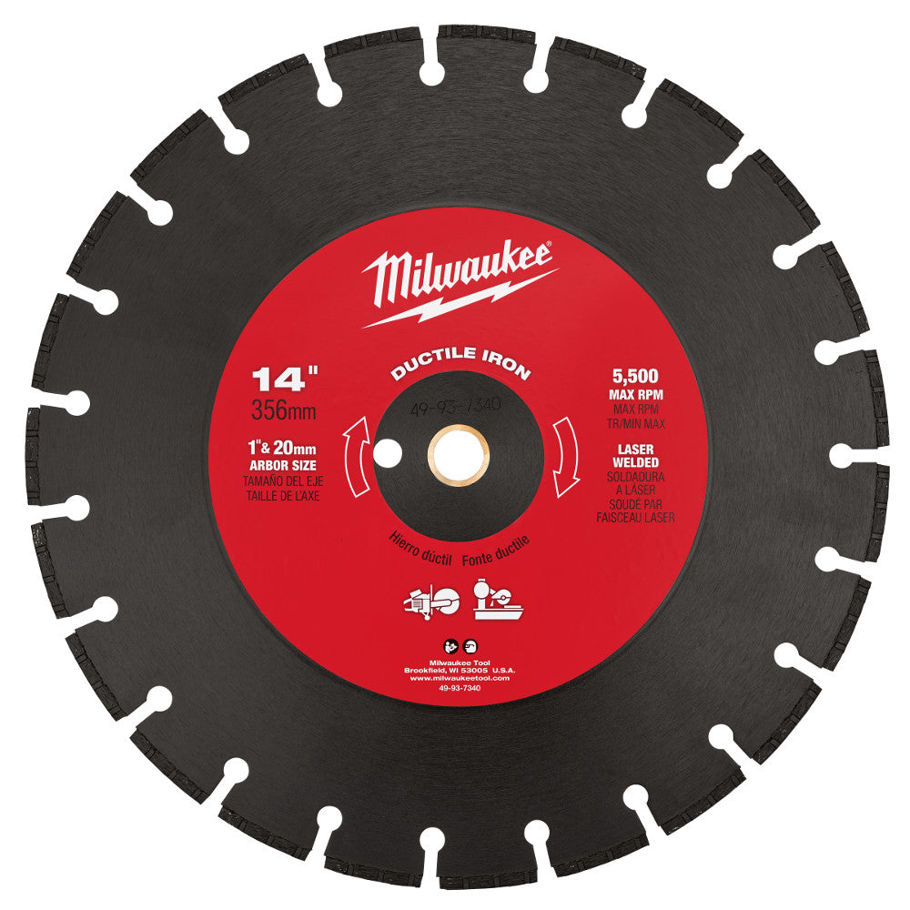 Milwaukee Electric 14"X.125X1/20 m Ductile Iron - MLW-49-93-7340 | MFVCanada.com