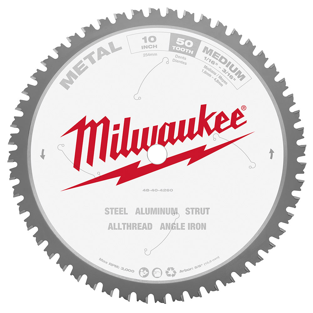 Milwaukee Electric 10" 50T Metal Csb, 1" - MLW-48-40-4260 | MFVCanada.com