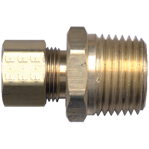 Fairview Comp Adptr;3/8x3/8 MPT;Lead Free Brass Item #: FVF-LF-68-6C | GarageAndFab.com