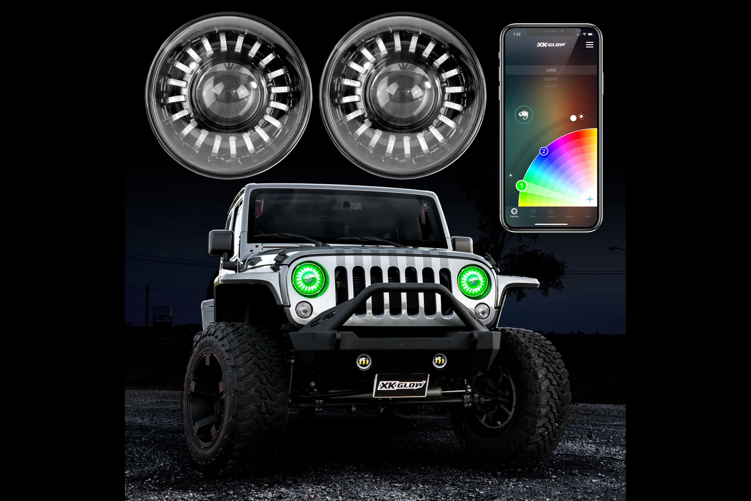 XK Glow XK-7IN-JP-KIT | GarageAndFab.com