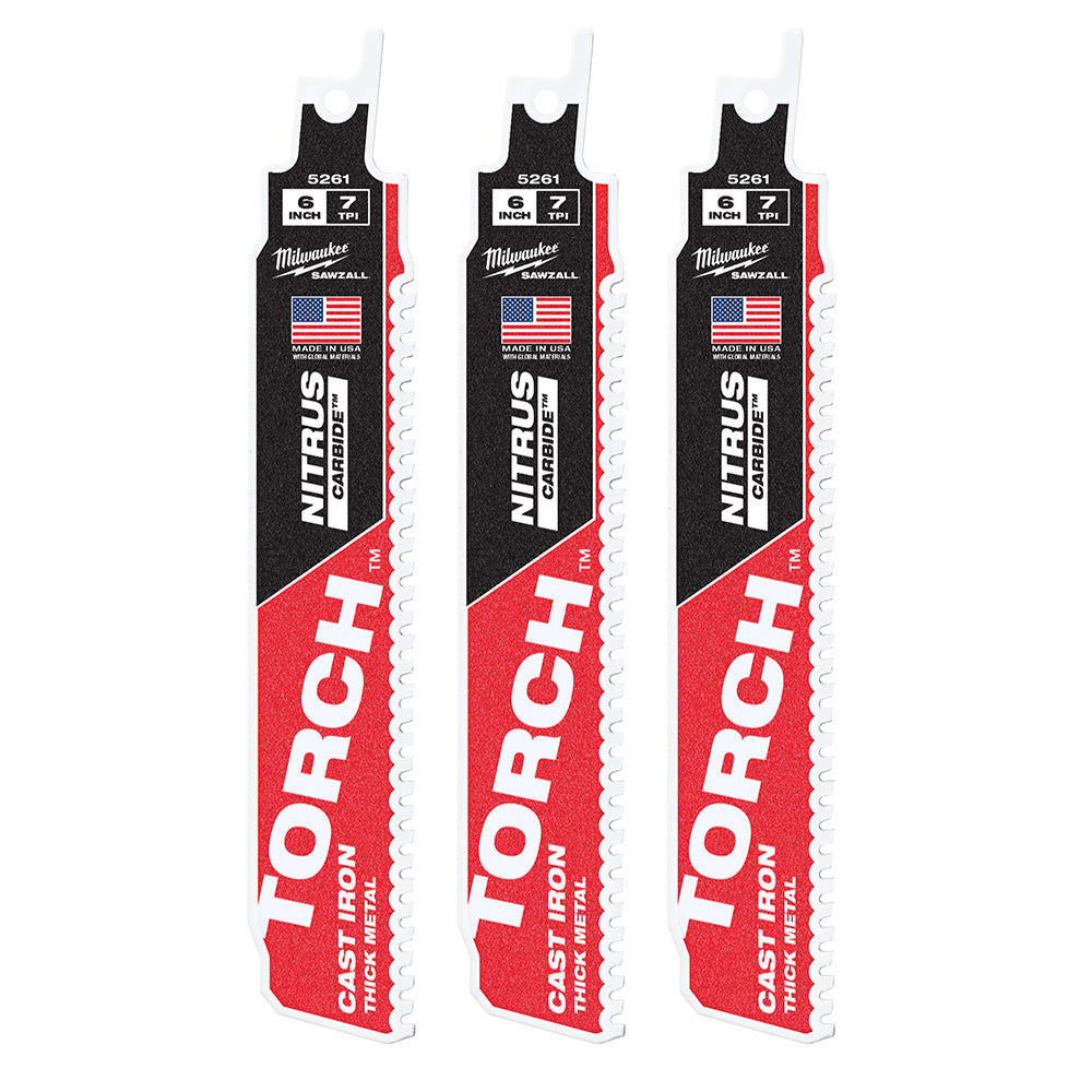Milwaukee Electric 6" Torch W/Nitrus Carbide 3Pk - MLW-48-00-5361 | MFVCanada.com