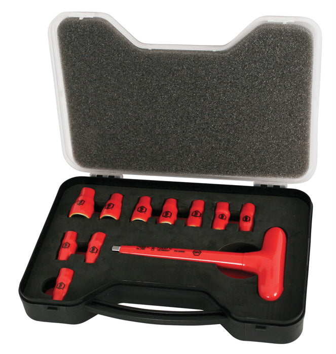 WIHA TOOLS 11 Piece Insulated Socket Set 1/4" Drive - Metricric - WIH-31395 | GarageAndFab.com
