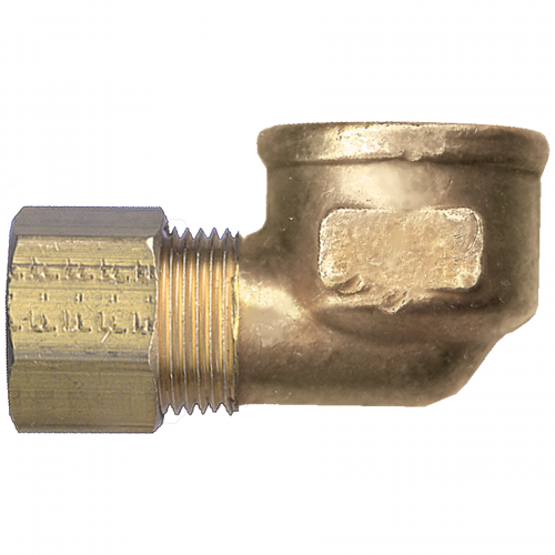 Fairview Brass Comp 90 Elbow;5/16x1/8 FPT Item #: FVF-70-5A | GarageAndFab.com