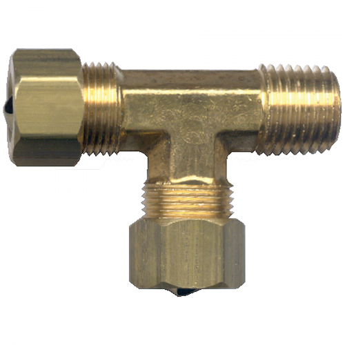 Fairview Brass Comp Tee;1/4x1/4 MPTx1/4 Item #: FVF-71-4B | GarageAndFab.com