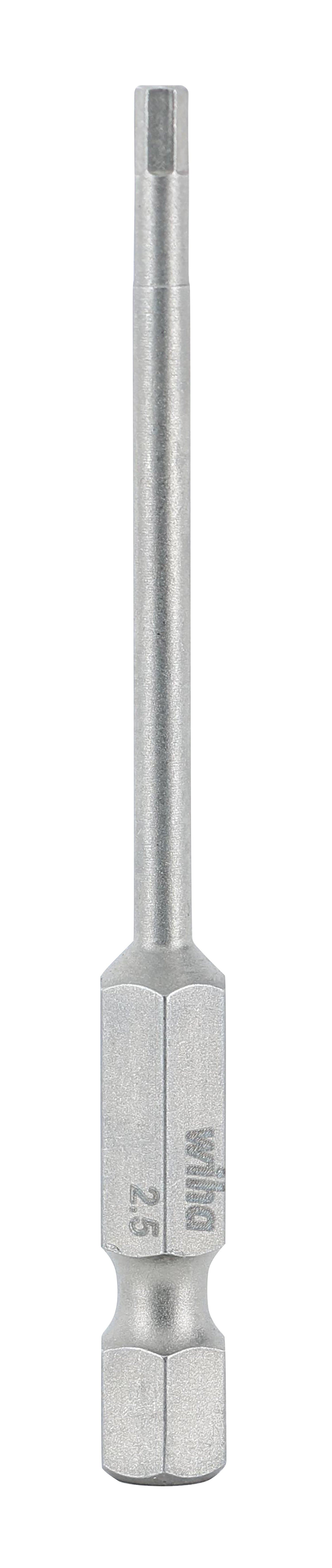 WIHA TOOLS Hex Power Bit 2.5 X 70Mm - WIH-74352 | GarageAndFab.com