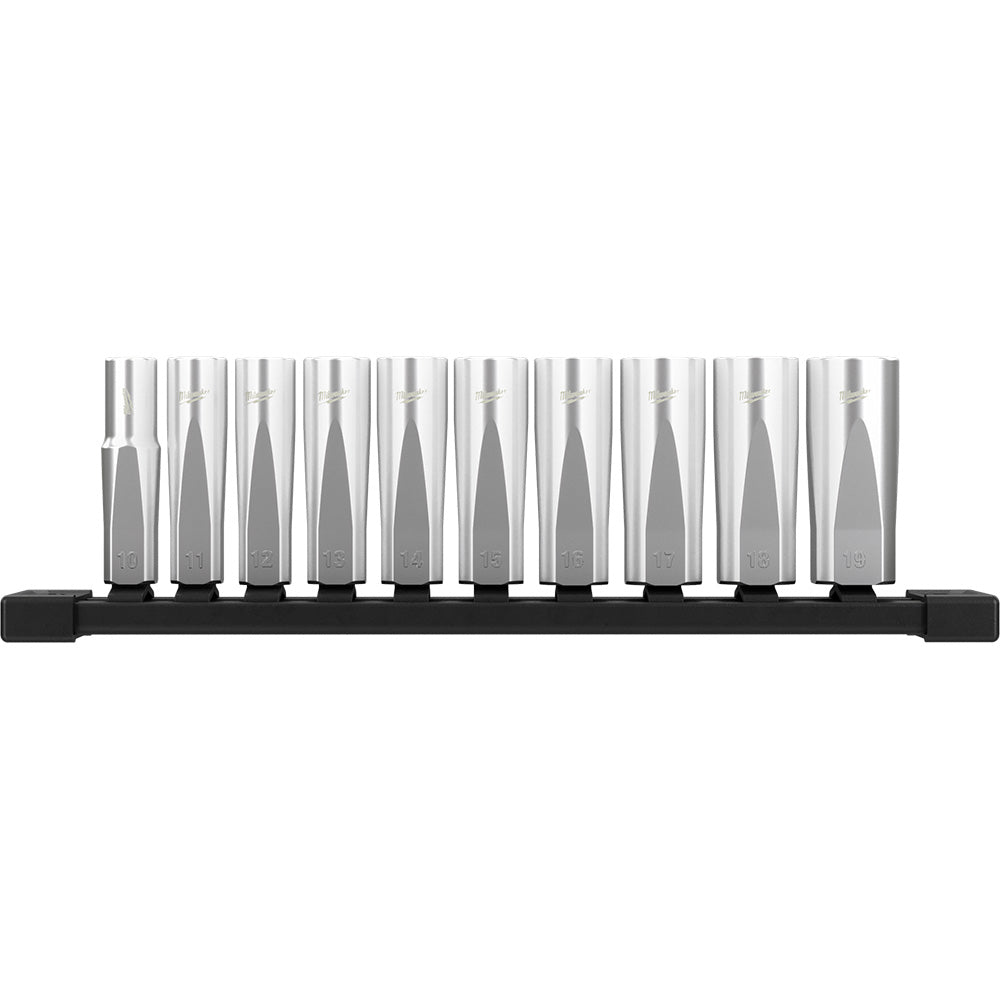 Milwaukee Electric 10Pc Deep Well Socket Set - Metric - MLW-48-22-9505 | MFVCanada.com