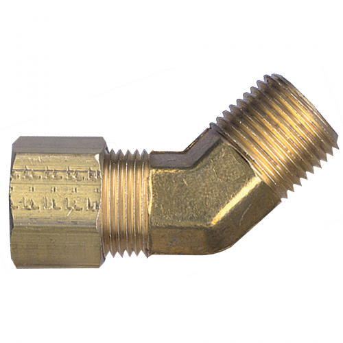 Fairview Brass Comp 45 Elbow;3/8x1/4 MPT Item #: FVF-74-6B | GarageAndFab.com