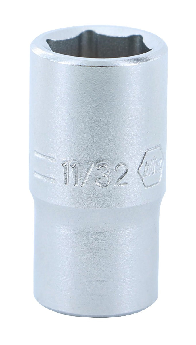WIHA TOOLS 6 Point - 1/4 Inch Drive Socket - 11/32" X 25Mm - WIH-33311 | GarageAndFab.com