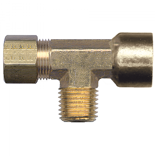 Fairview Brass CompTee 1/4 x1/8FPT x1/8MPT Item #: FVF-79-4A | GarageAndFab.com
