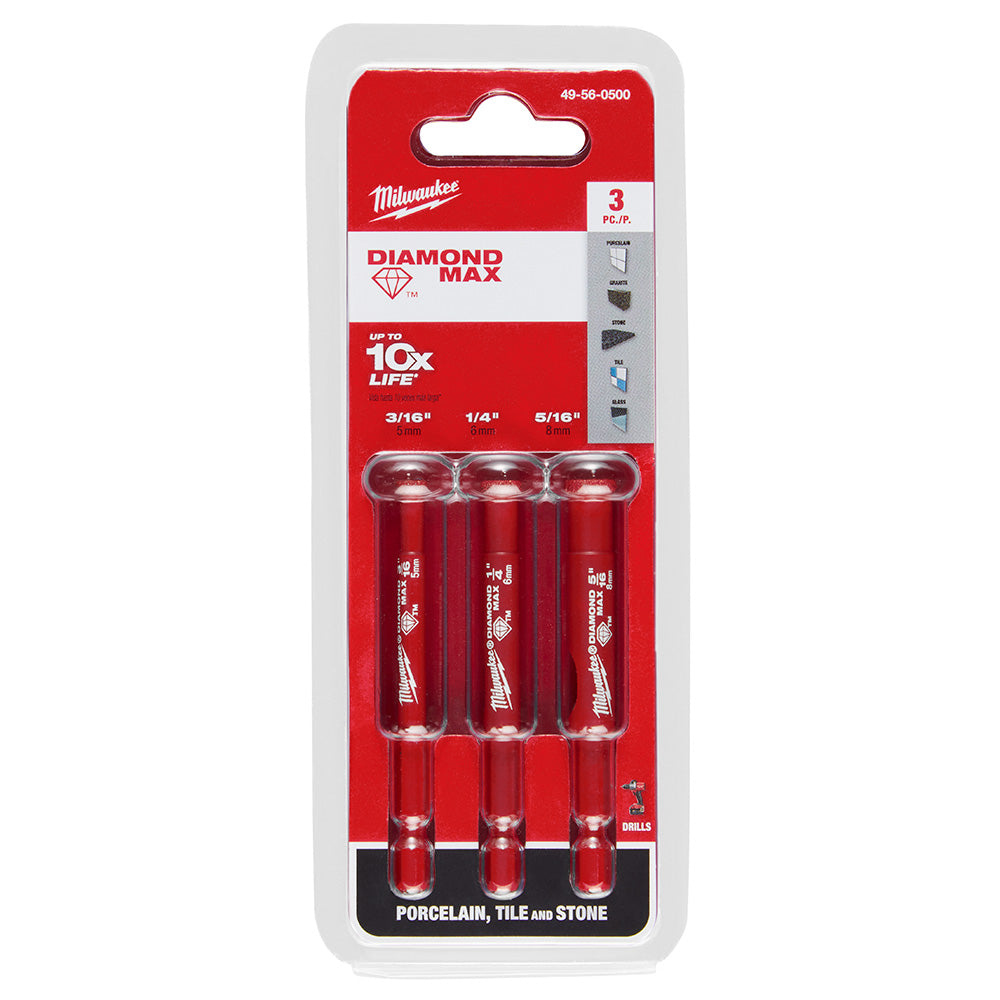Milwaukee Electric Diamond Max 3Pc Set - MLW-49-56-0500 | MFVCanada.com