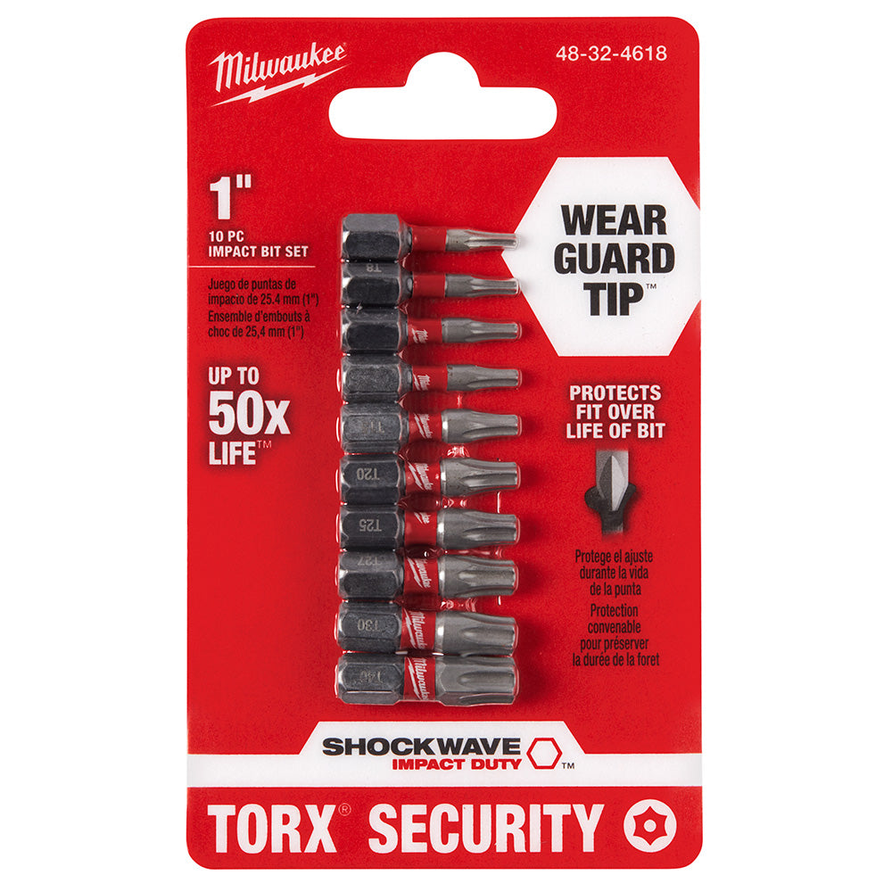 Milwaukee Electric 10Pc 1In Insert Torx Sec - MLW-48-32-4618 | MFVCanada.com