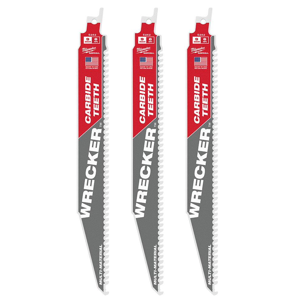 Milwaukee Electric 9" Ct Wrenchecker Sawzall Blade 3Pk - MLW-48-00-5342 | MFVCanada.com