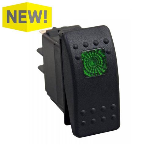 LIGTLSW1-G LED Rocker/ Toggle Switch - Green | GarageAndFab.com