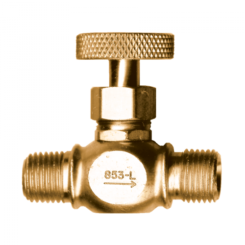 Fairview CSA Needle Valve Rvrs Flow;9/16-18LHx1/4 MPT Item #: FVF-854-L | GarageAndFab.com