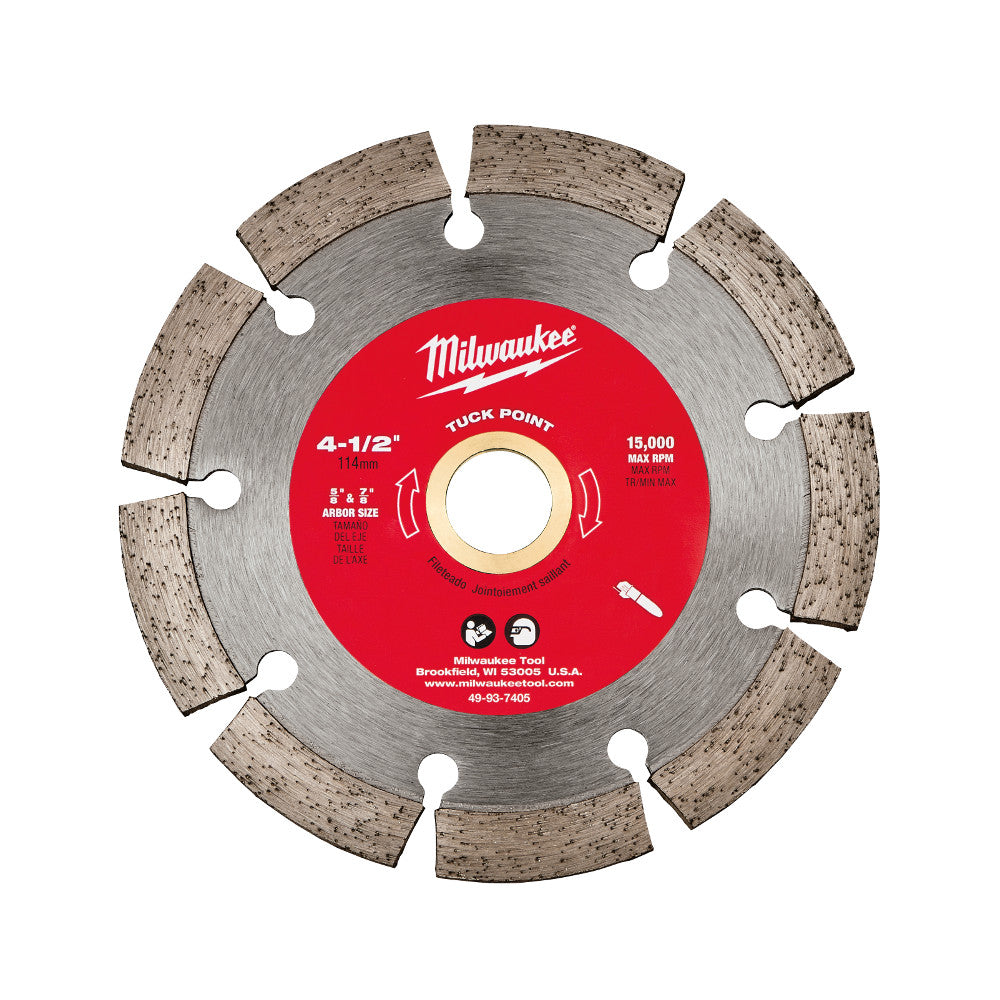 Milwaukee Electric 4-1/2"X.250X7/8 Tuck Point Bld - MLW-49-93-7405 | MFVCanada.com