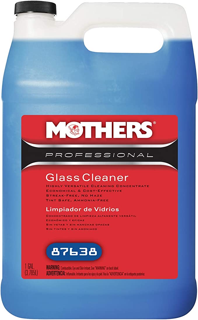 Mothers Polishes Professional Glass Cleaner Concentrate 1 gal (CS 4) - 87638 | GarageAndFab.com