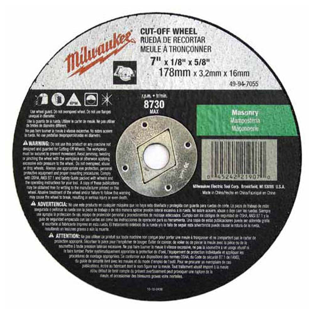 Milwaukee Electric 7X3/32X5/8 Cut Off Wheel Bulk 25 - MLW-49-94-7050 | MFVCanada.com