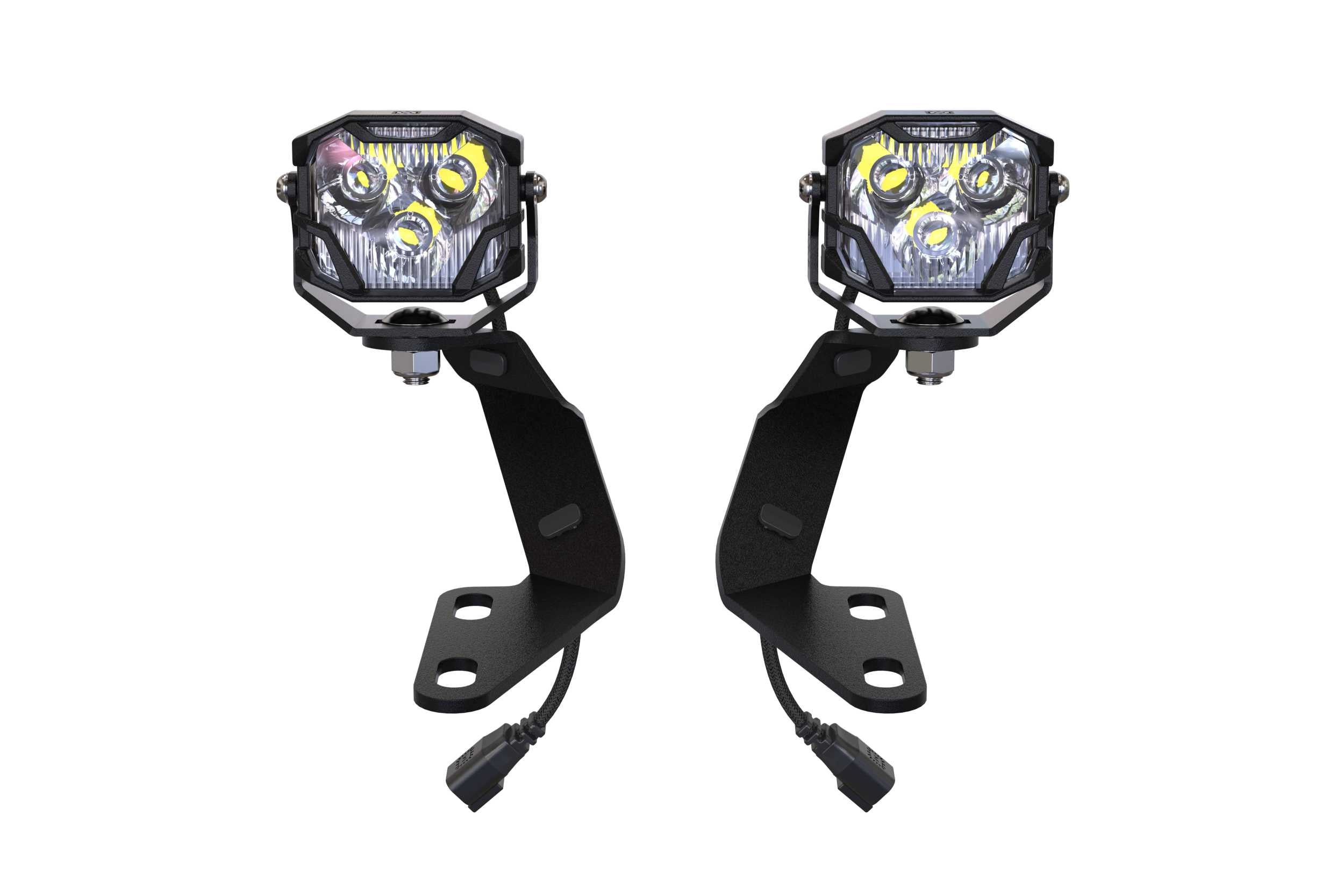 Morimoto 4Banger Ditch Light Kit: 10-13 4Runner (NCS Yellow SAE Wide Beam) 4B-PLR-KIT-1029 | GarageAndFab.com