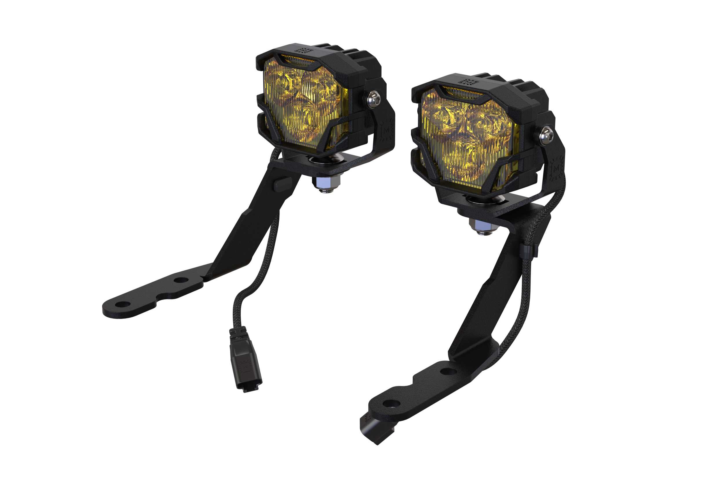 Morimoto 4Banger Ditch Light Kit: 07-13 Silverado (HXB Yellow Combo Beam) 4B-PLR-KIT-1228 | GarageAndFab.com