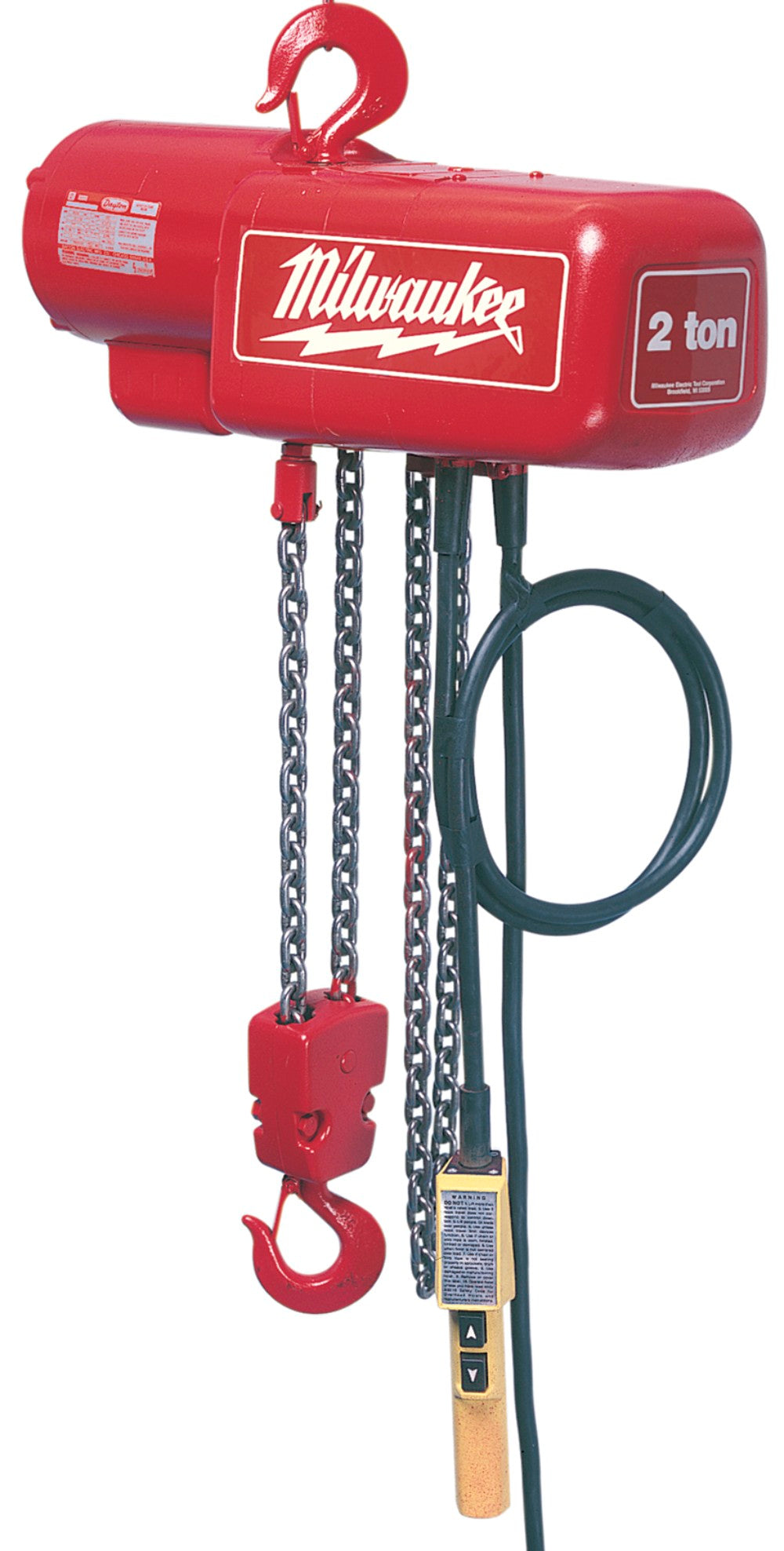 Milwaukee Electric 1/2 Ton 15 Foot Electric Chain Hoist, Single Chained, 115/230V, 1/2 Hp, Lifts 16 Ft/Min - MLW-9561 | MFVCanada.com