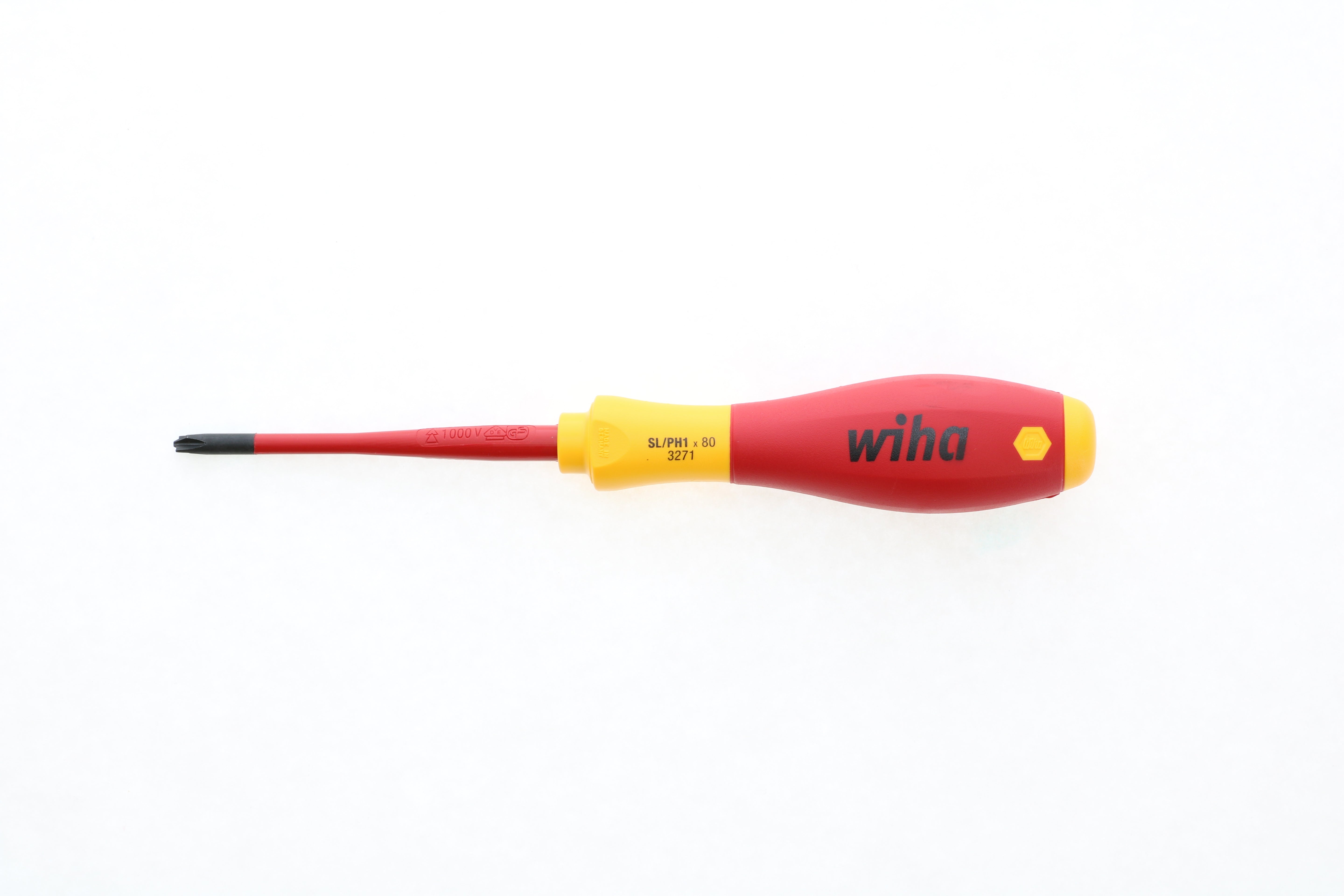 WIHA TOOLS Insulated Slimline Xeno Driver #1 X 80Mm - WIH-30746 | GarageAndFab.com