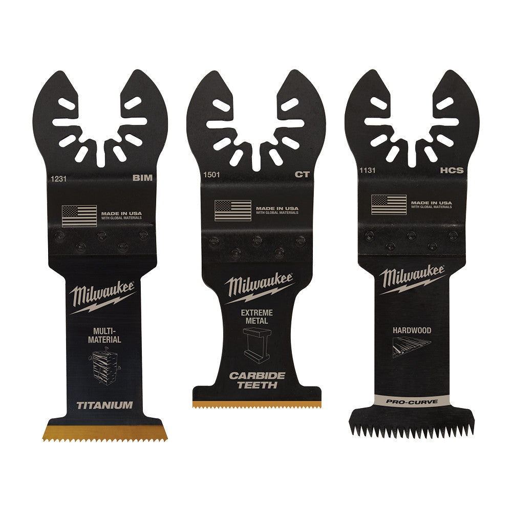 Milwaukee Electric 3Pc Variety Pack Blades - MLW-49-10-9001 | MFVCanada.com