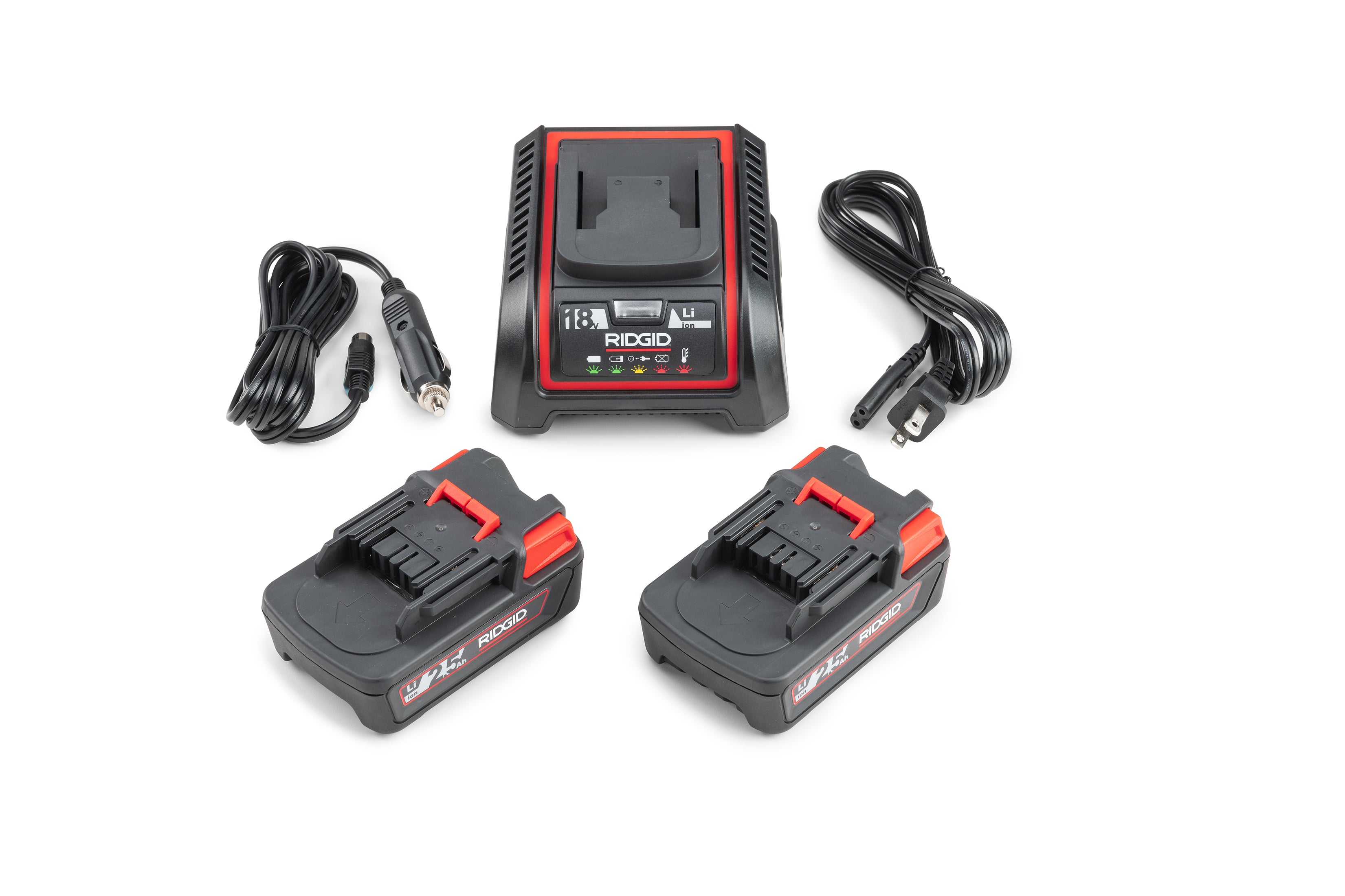 Ridgid Set Of, 2 Bat/1 Chrgr+Lio - 66013 - RGD-66013 | GarageAndFab.com