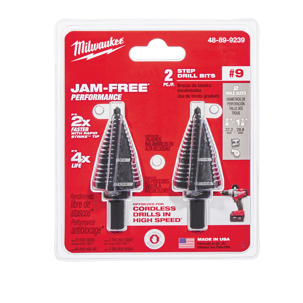 Milwaukee Electric Set, Step Bit #9 2Pack - MLW-48-89-9239 | MFVCanada.com