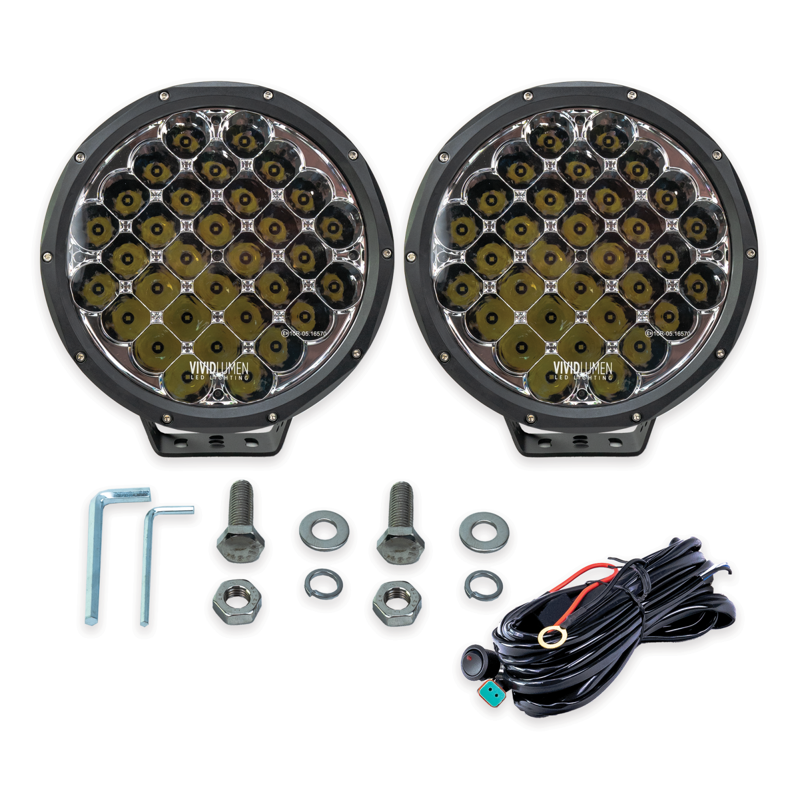 Vivid 9DRV01 Dynamic Street Legal 9 Inch Driving Kit Pair Ece | GarageAndFab.com